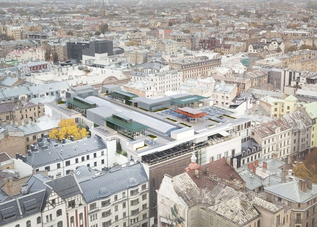 Galleria Riga jumta terase (Dzirnavu iela 67) - Ēdināšanas pakalpojumi, Cita komerciāla - vizualizācija