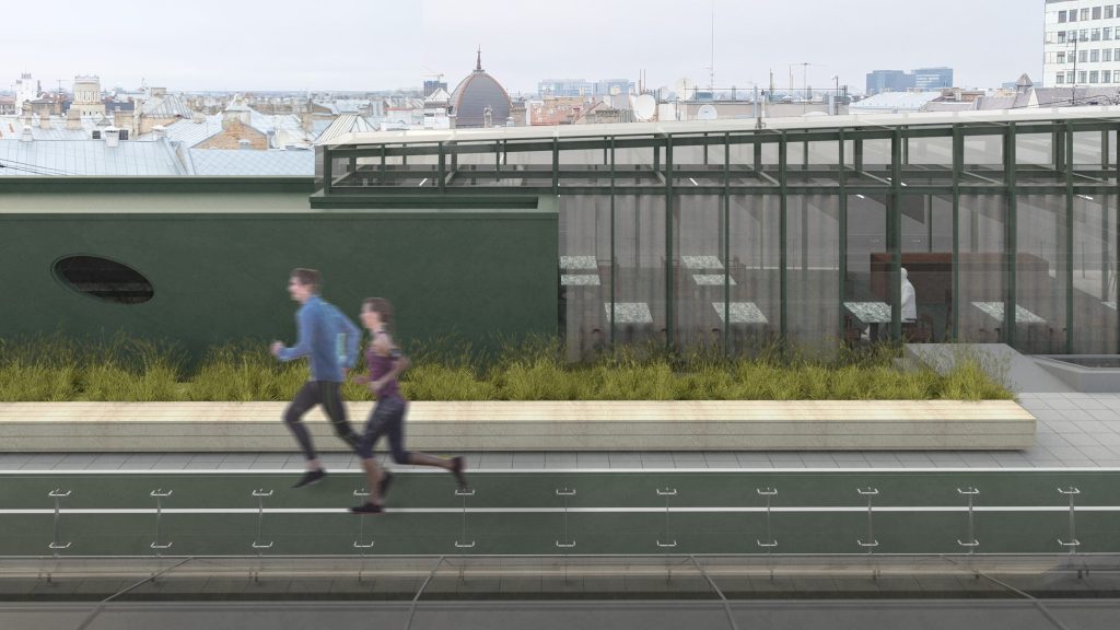 Galleria Riga jumta terase (Dzirnavu iela 67) - Ēdināšanas pakalpojumi, Cita komerciāla - vizualizācija