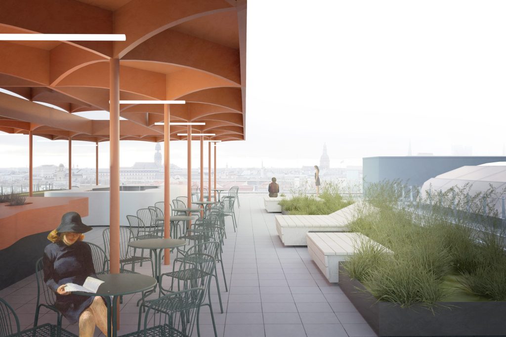 Galleria Riga jumta terase (Dzirnavu iela 67) - Ēdināšanas pakalpojumi, Cita komerciāla - vizualizācija