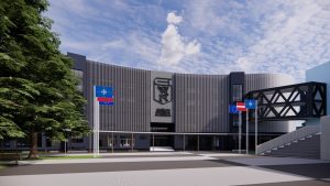 Iekšējās drošības akadēmijas komplekss vizualizācija