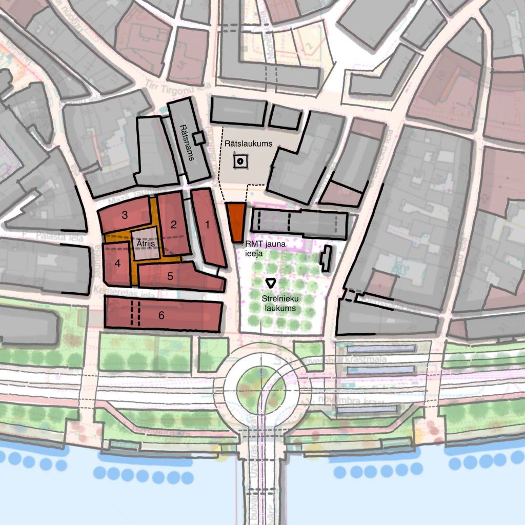 Kaļķu ielas 1 attīstība (Kaļķu iela 1) - Kitas kultūros ar pramogų objektas - vizualizacija