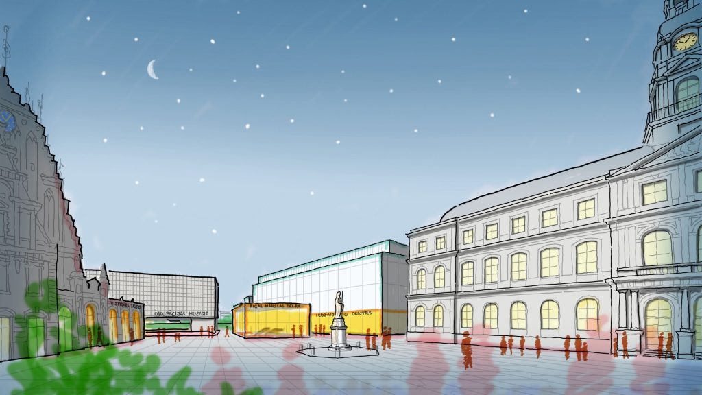 Kaļķu ielas 1 attīstība (Kaļķu iela 1) - Kitas kultūros ar pramogų objektas - vizualizacija