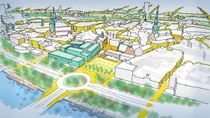 Kaļķu ielas 1 attīstība vizualizācija