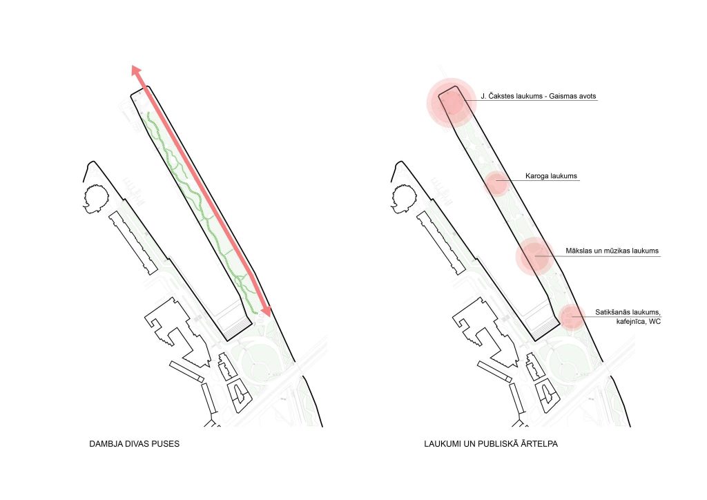 AB dambja publiskās ārtelpas attīstība (Mūkusalas iela 2) - Promenaad - visuaalne