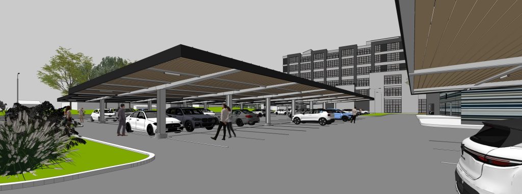Saules elektrostacija - Mūkusalas iela 5 (Mūkusalas iela 5) - Energy plant, Parking facility - visualization