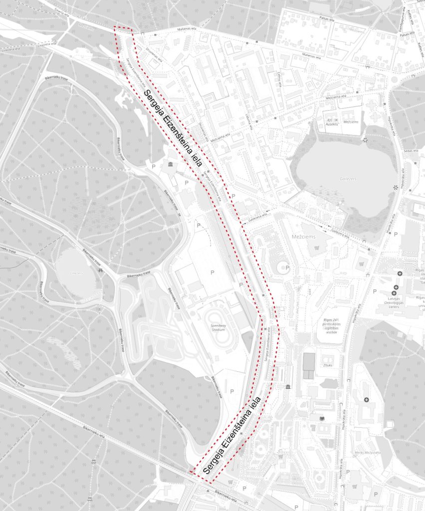 Gājēju un velosipēdistu ceļš Sergeja Eizenšteina ielā (Sergeja Eizenšteina ielā) - Bike path, Pedestrian path - visualization