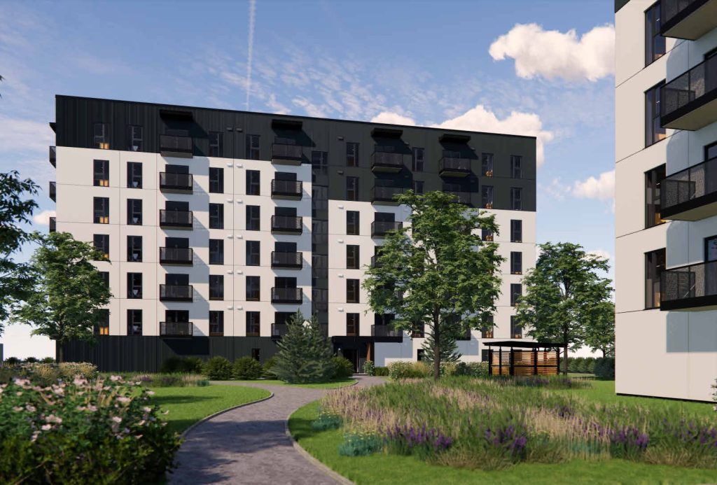 Mūkusalas pagalmi - 3. kārta, 6. ēka (Skaistkalnes iela 1F) - Multi apartment - visualization