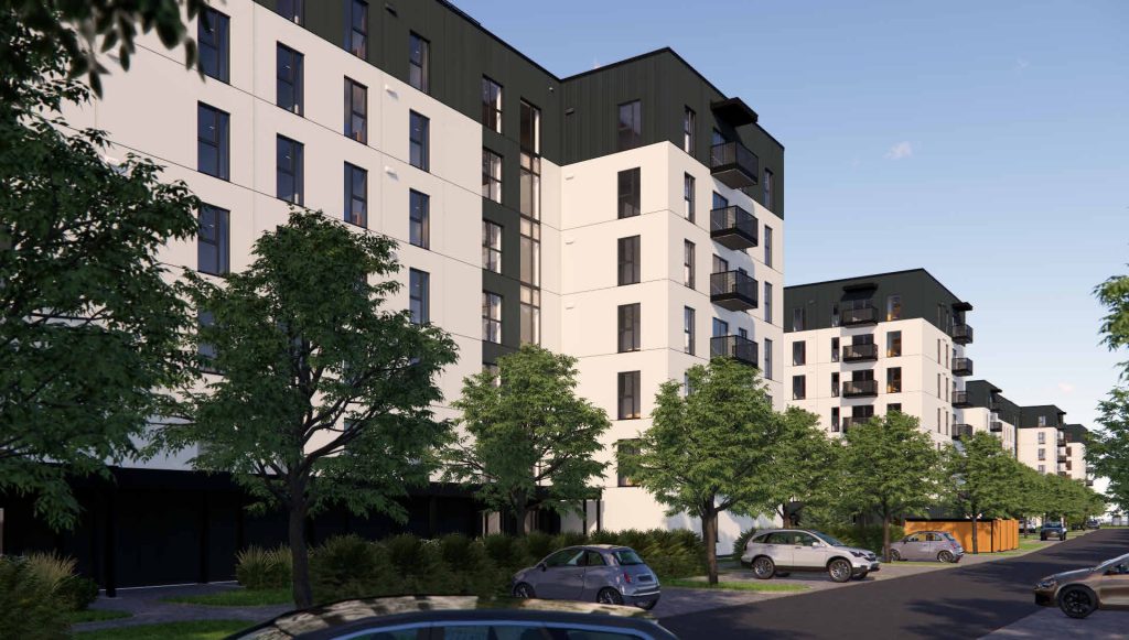 Mūkusalas pagalmi - 4. kārta, 7. ēka (Skaistkalnes iela 1F) - Multi apartment - visualization