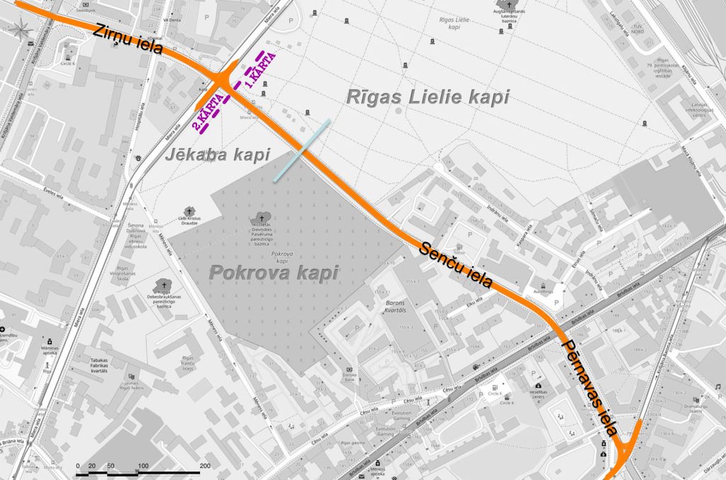 Skanstes tramvaja līnija - Miera iela līdz Krišjāņa Barona ielai izbūve (Pērnavas iela, Senču iela) - Railroad - visualization