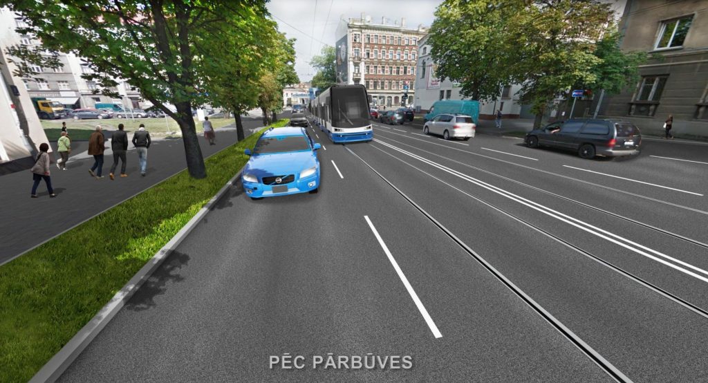 Skanstes tramvaja līnija - Miera iela līdz Krišjāņa Barona ielai izbūve (Pērnavas iela, Senču iela) - Railroad - visualization