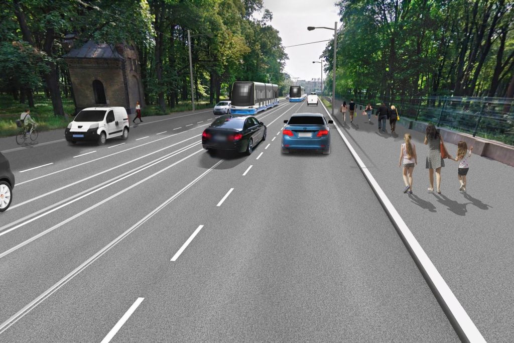 Skanstes tramvaja līnija - Miera iela līdz Krišjāņa Barona ielai izbūve (Pērnavas iela, Senču iela) - Railroad - visualization