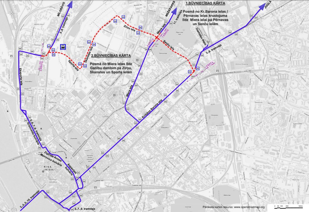 Skanstes tramvaja līnija - 1. posma izbūve (Zirņu iela, Skanstes ielā, Sporta iela) - Railroad - visualization