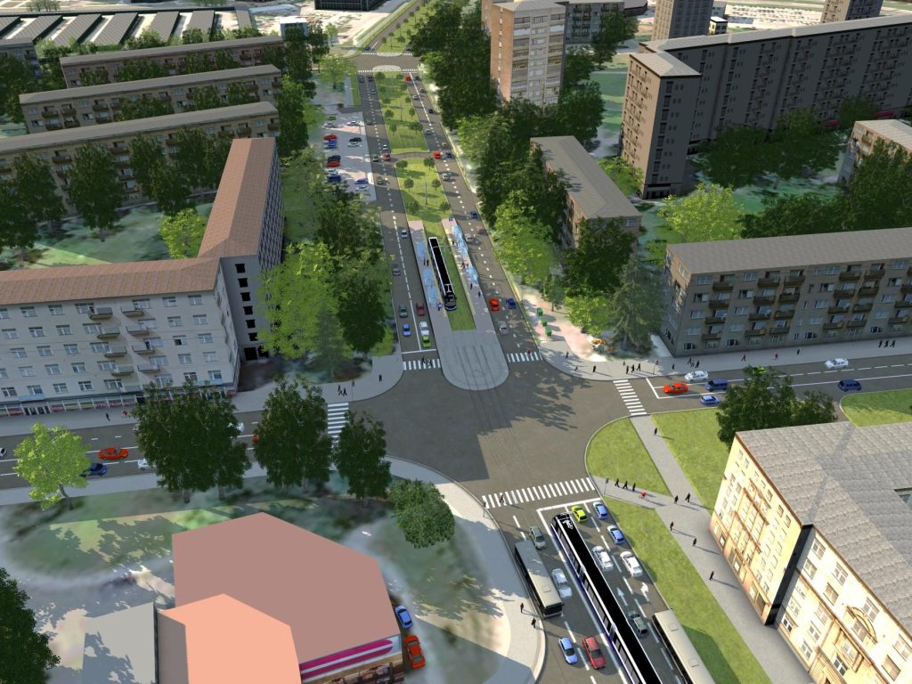 Skanstes tramvaja līnija - 1. posma izbūve (Zirņu iela, Skanstes ielā, Sporta iela) - Railroad - visualization