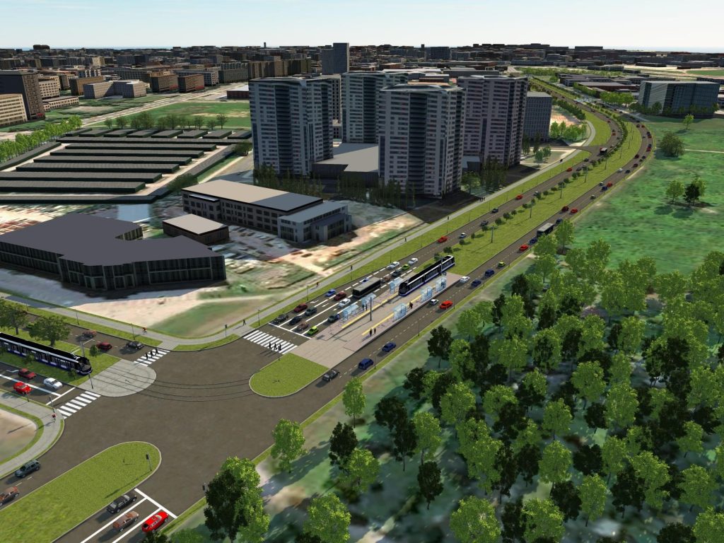 Skanstes tramvaja līnija - 1. posma izbūve (Zirņu iela, Skanstes ielā, Sporta iela) - Railroad - visualization