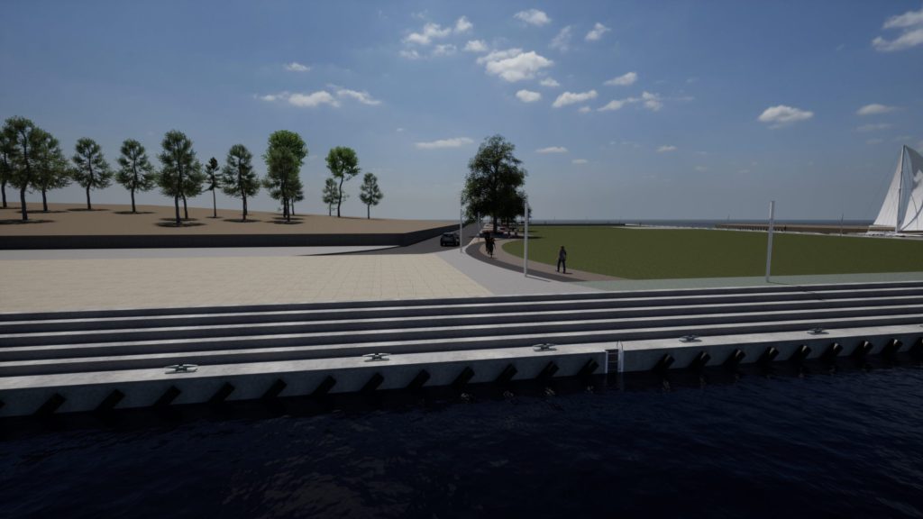 Šventosios uostas - krantinė (Prieplaukos g. 26) - Ūdenstilpnes krasts - vizualizācija