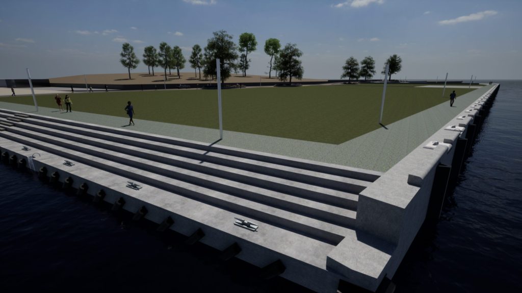 Šventosios uostas - krantinė (Prieplaukos g. 26) - Ūdenstilpnes krasts - vizualizācija