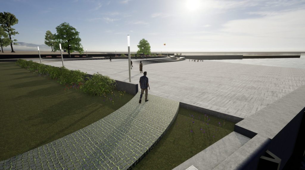 Šventosios uostas - krantinė (Prieplaukos g. 26) - Ūdenstilpnes krasts - vizualizācija