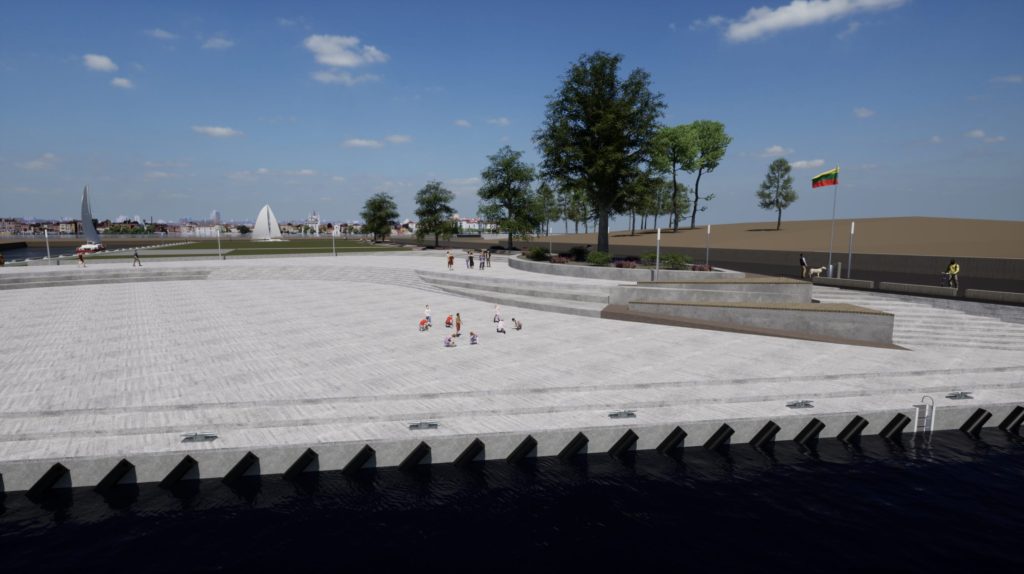 Šventosios uostas - krantinė (Prieplaukos g. 26) - Ūdenstilpnes krasts - vizualizācija