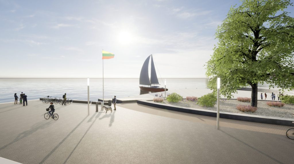 Šventosios uostas - krantinė (Prieplaukos g. 26) - Ūdenstilpnes krasts - vizualizācija