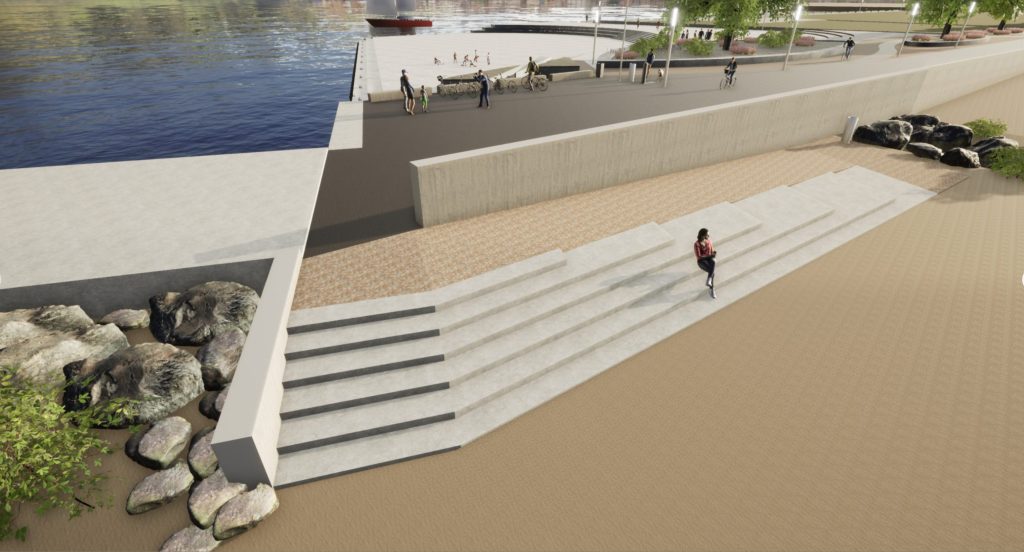 Šventosios uostas - krantinė (Prieplaukos g. 26) - Ūdenstilpnes krasts - vizualizācija