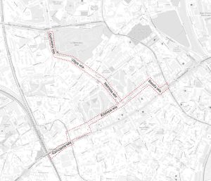 Gājēju un velosipēdistu ceļš Vīlipa, Melnsila un Kristapa ielās (Vīlipa, Melnsila, Kristapa ielā) - Dviračių takas, Pėsčiųjų takas