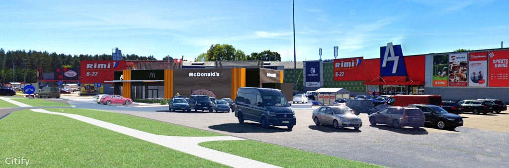 McDonald's - Tirdzniecības centrs A7 ("Džutas", Krustkalni) - Ēdināšanas pakalpojumi - vizualizācija