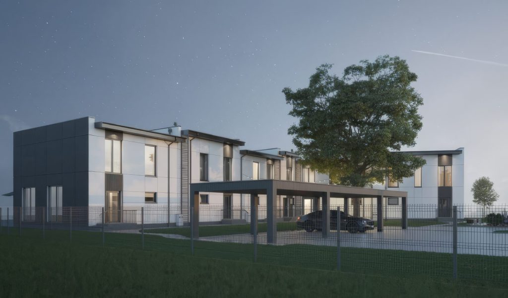 Dižozolu nami (Kantora iela 115,117) - Row housing - visualization