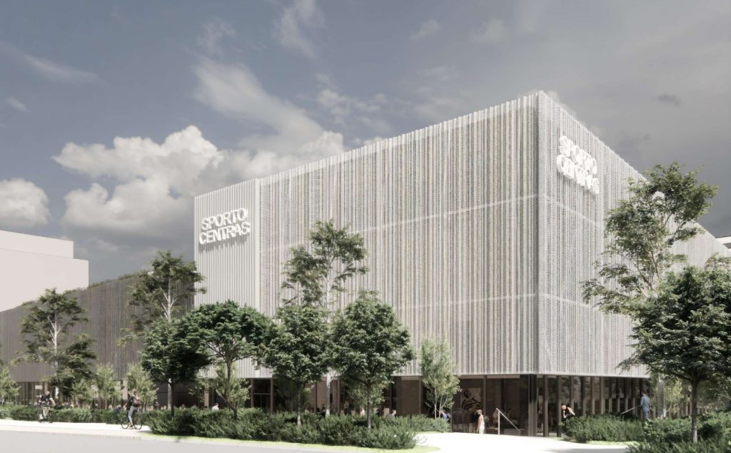 REWO\Leičiai III etapas (Perkūnkiemio g. 32) - Daudzdzīvokļu nams, Sporta būve - vizualizācija