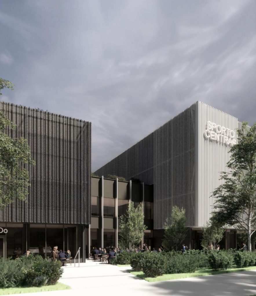 REWO\Leičiai III etapas (Perkūnkiemio g. 32) - Daudzdzīvokļu nams, Sporta būve - vizualizācija