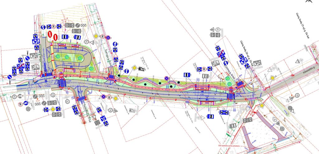 Nuotekų šalinimo ir vandentiekio tinklai Ašmenėlės, Lukšinės, Armėnų, Juodupio gatvėse (Ašmenėlės g., Lukšinės g., Armėnų g., Juodupio g.) - Izplatīšanas tīkls - vizualizācija