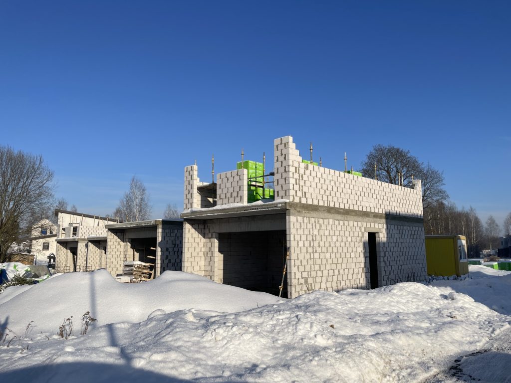 Pupojų parkas 3 etapas (namai 10 - 15) (Skaisterių g. 21, 23, 25, 27) - Row housing - construction photos