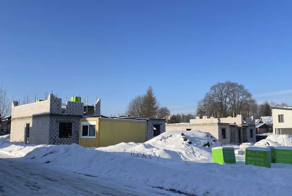 Pupojų parkas 3 etapas (namai 10 - 15) (Skaisterių g. 21, 23, 25, 27) - Row housing - construction photos