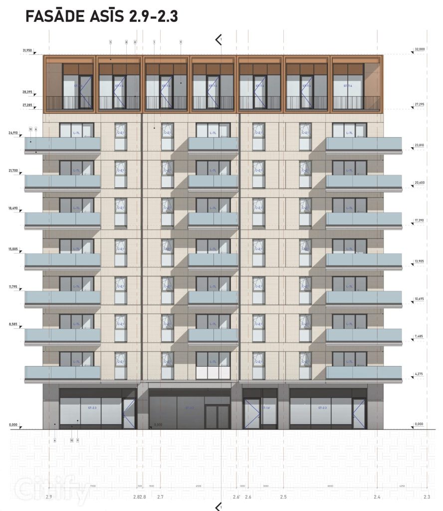 Riga Waterfront - "C2-05" ēka (Eksporta iela 3A) - Daugiabutis, Kita komercija - vizualizacija