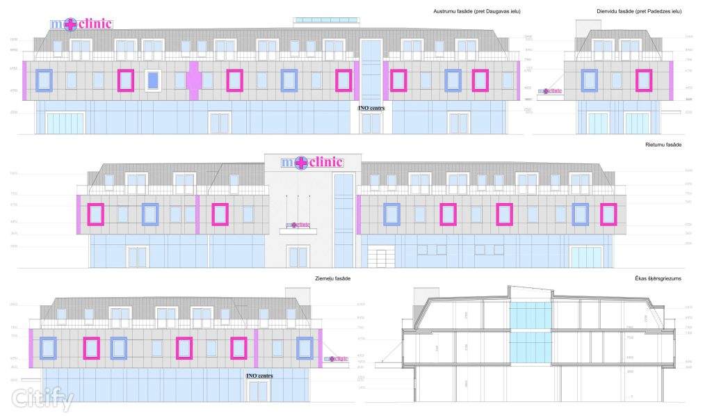 Daudzfunkcionāla ēka INO centrs (Daugavas iela 20A) - Clinic, Other commercial - visualization