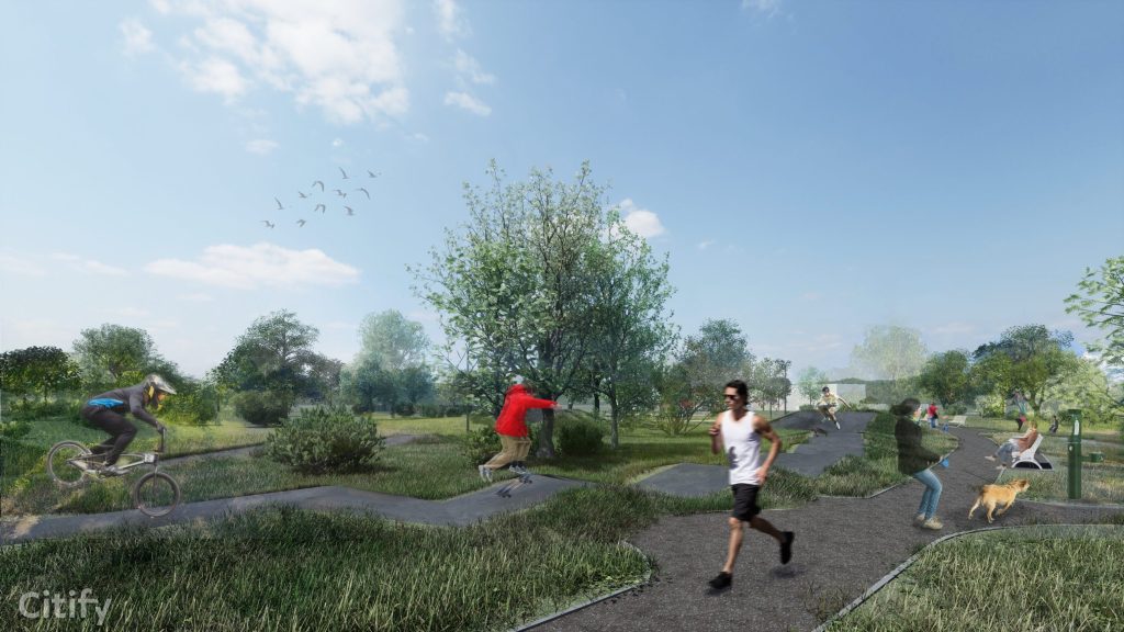 Jauniešu aktīvās atpūtas vieta “Dzegužtrase” (Buļļu iela) - Park - visualization