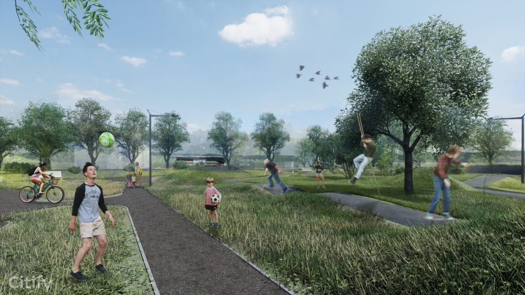 Jauniešu aktīvās atpūtas vieta “Dzegužtrase” (Buļļu iela) - Park - visualization