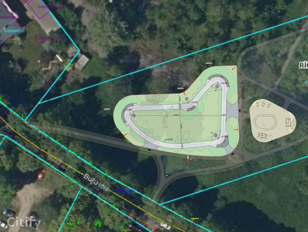Jauniešu aktīvās atpūtas vieta “Dzegužtrase” (Buļļu iela) - Park - visualization