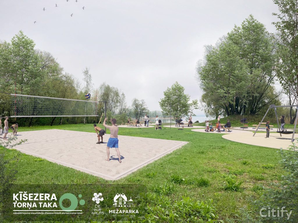 Ķīšezera taka (Ezermalas iela 12) - Pedestrian path, Waterside - visualization