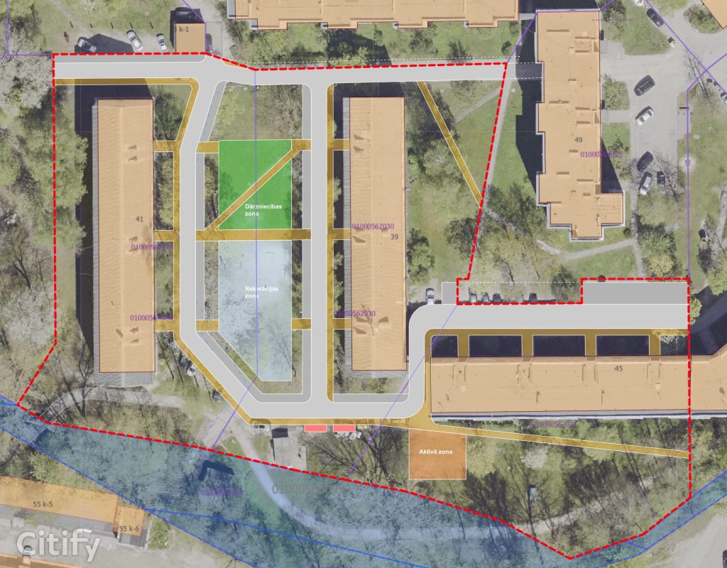 Mārupes ielas 39, 41, 45 iekšpagalmu projekts (Mārupes ielas 39, 41, 45) - Other open space - visualization