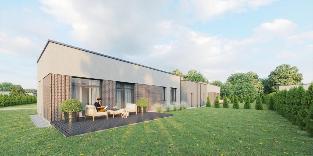 Papiškių namai (Kalvų g. 1, 3) - Row housing - visualization