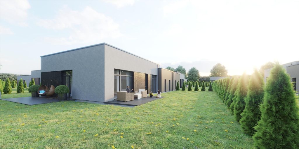 Papiškių namai (Kalvų g. 1, 3) - Row housing - visualization