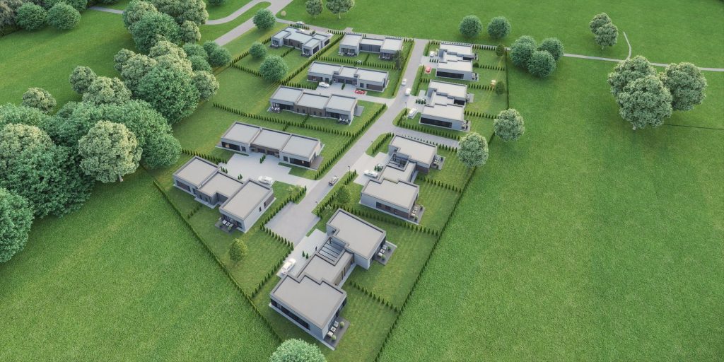 Papiškių namai (Kalvų g. 1, 3) - Row housing - visualization