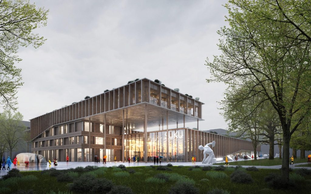 Tartu kultuurikeskus Siuru (Uueturu 1) - Cultural center, Food services, Library, Museum, Non-food store, Office center - visualization