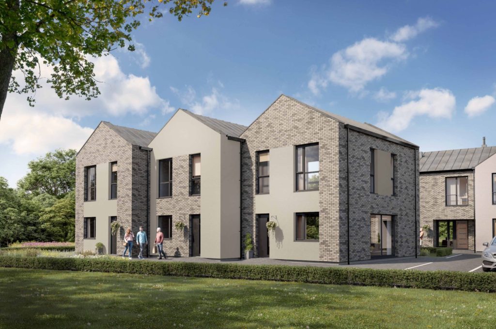 Ąžuolų alėja Paupiuose | 3 etapas (Klemiškės g. 20) - Row housing - visualization