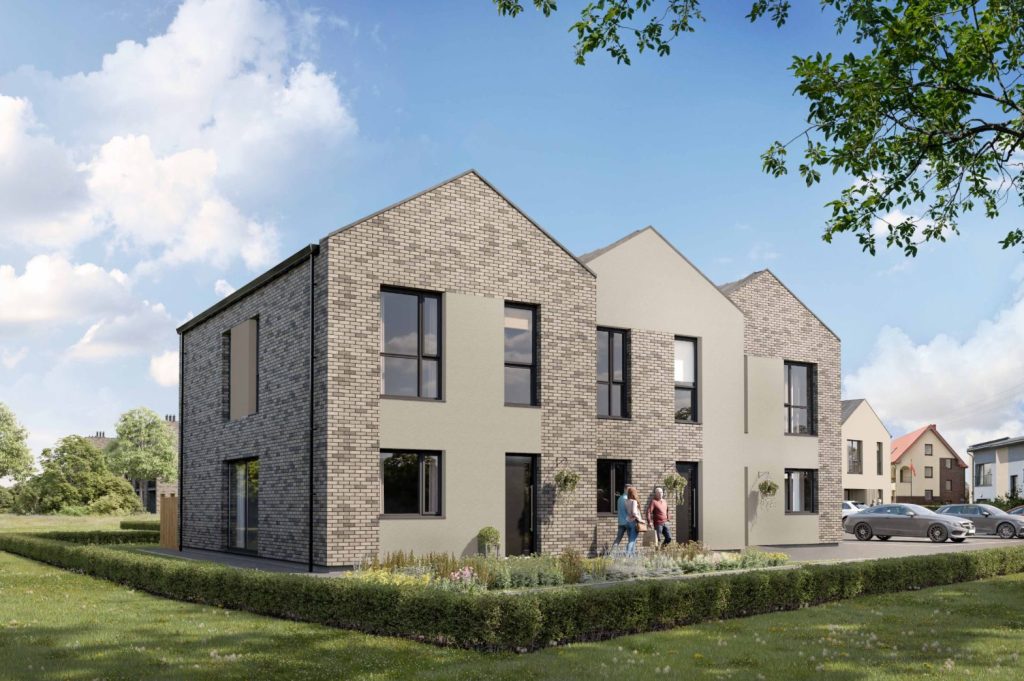 Ąžuolų alėja Paupiuose | 3 etapas (Klemiškės g. 20) - Row housing - visualization