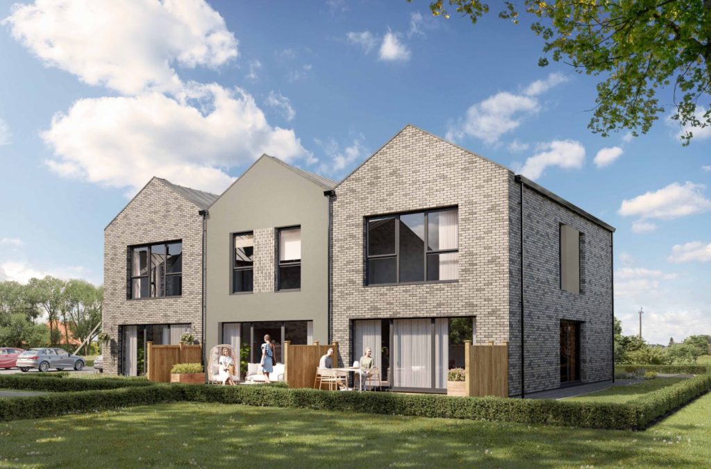 Ąžuolų alėja Paupiuose | 3 etapas (Klemiškės g. 20) - Row housing - visualization