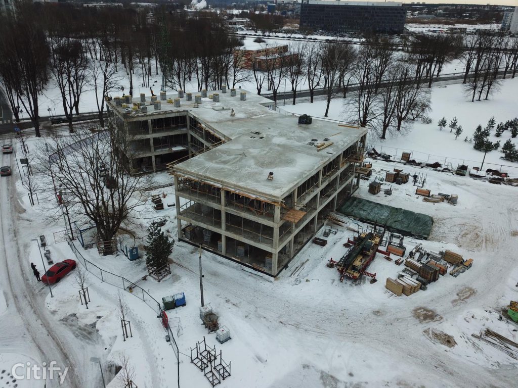 Mežaparka Biroji (Ķelnes iela 1) - Verslo centras - statybų nuotraukos