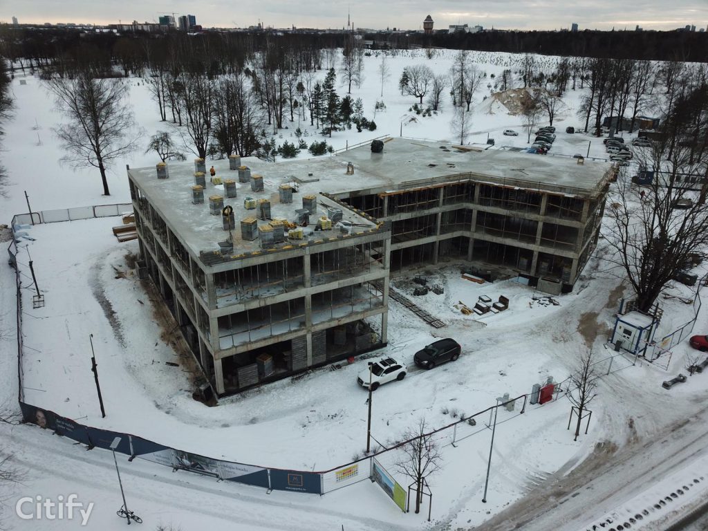 Mežaparka Biroji (Ķelnes iela 1) - Verslo centras - statybų nuotraukos