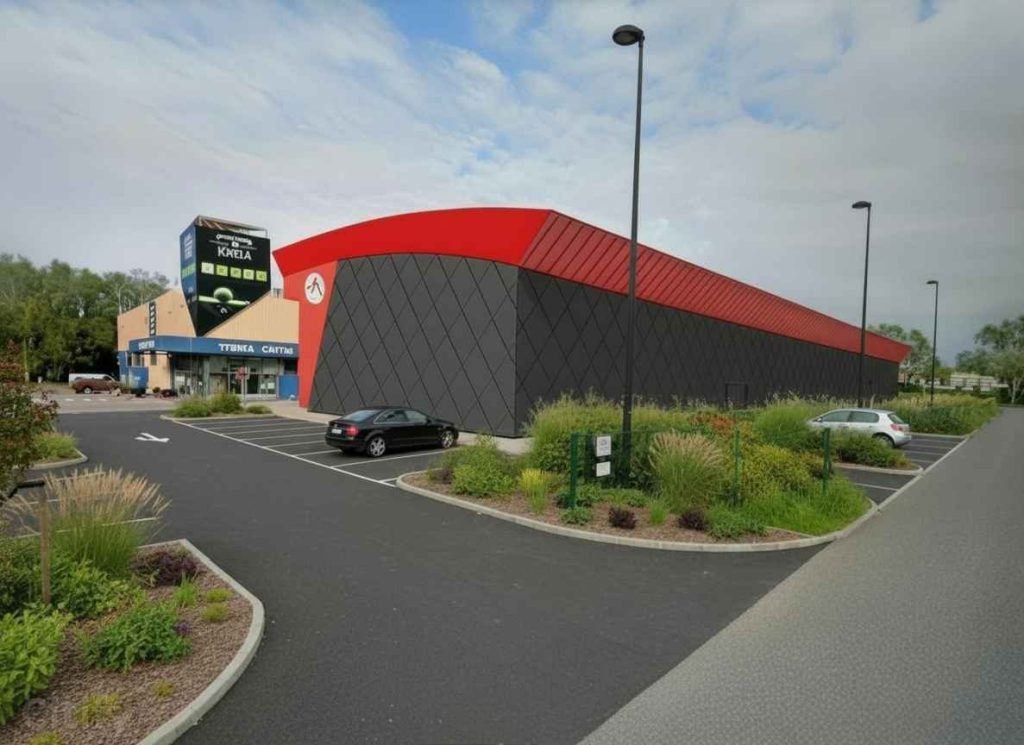 Krasta Sporta Centrs - Tenisa halles piebūve (Krasta iela 68B) - Sporto aikštynas ar kortai - vizualizacija