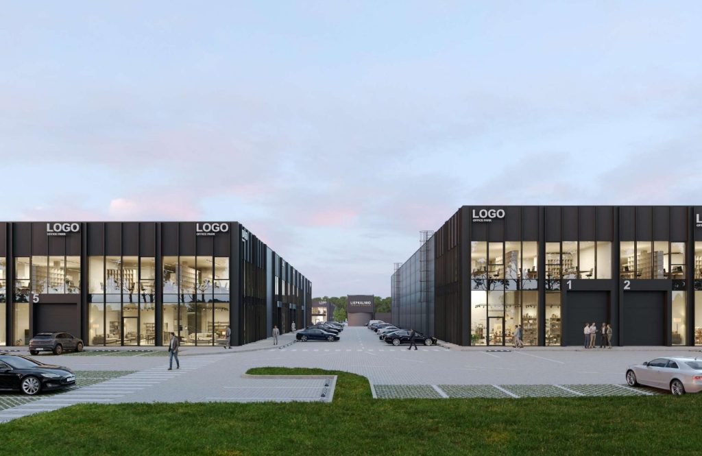 Liepkalnio verslo parkas 2 etapas (Broniaus Oškinio g. 1, 5) - Birojs / Elastīgu platību - vizualizācija